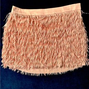 Express fringe pink mini skirt. Size 6 never worn